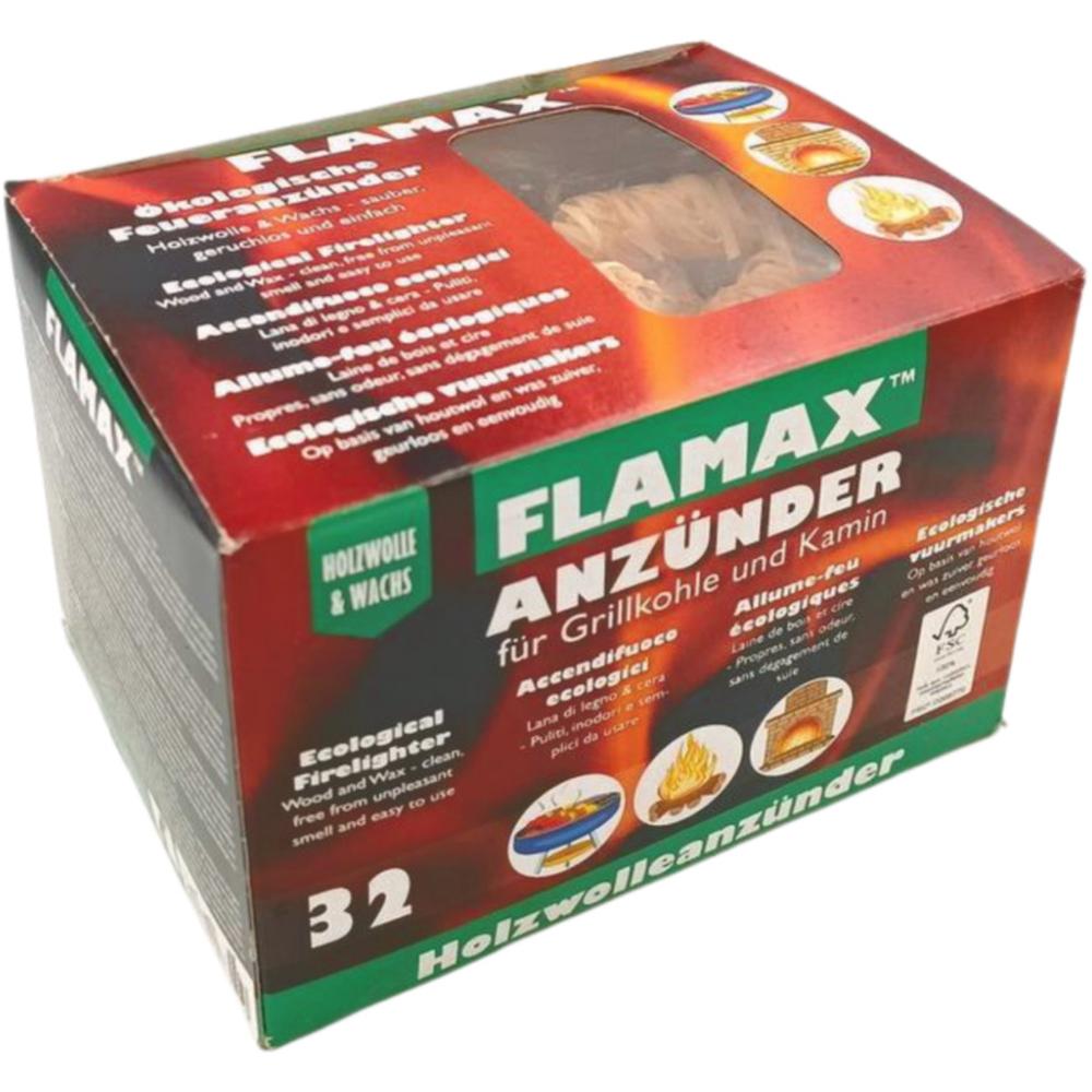 [517776] Briquet Ecologique Bois et Cire Flamax 32 unités.