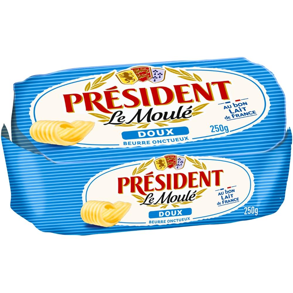 Beurre Moulé Doux Président 250g