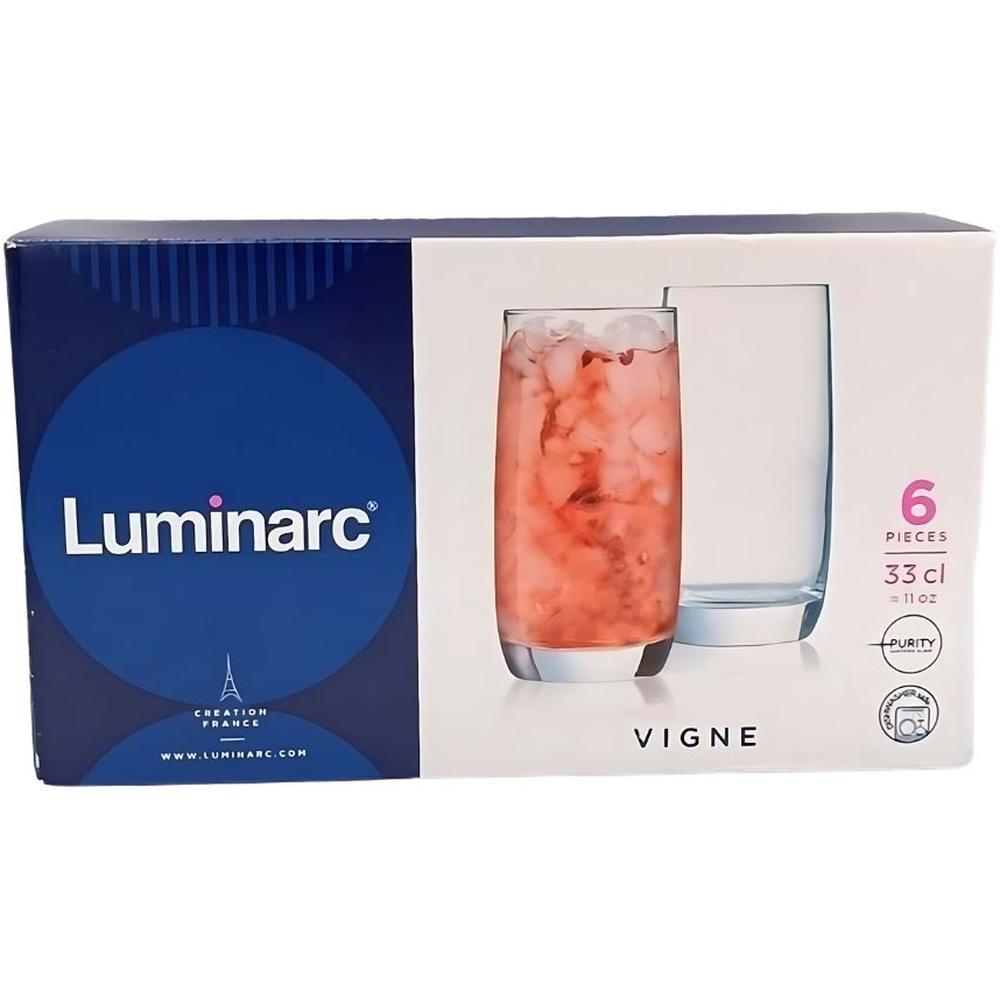 [576650] Ensemble de Verres pour Jus et Eau Luminarc Vigne 330ml 6 pièces