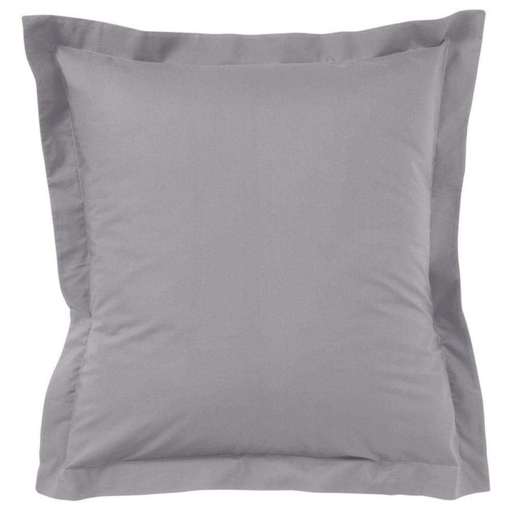 Taie d'Oreiller Gris Clair 100% Coton Tex Home 65x65cm