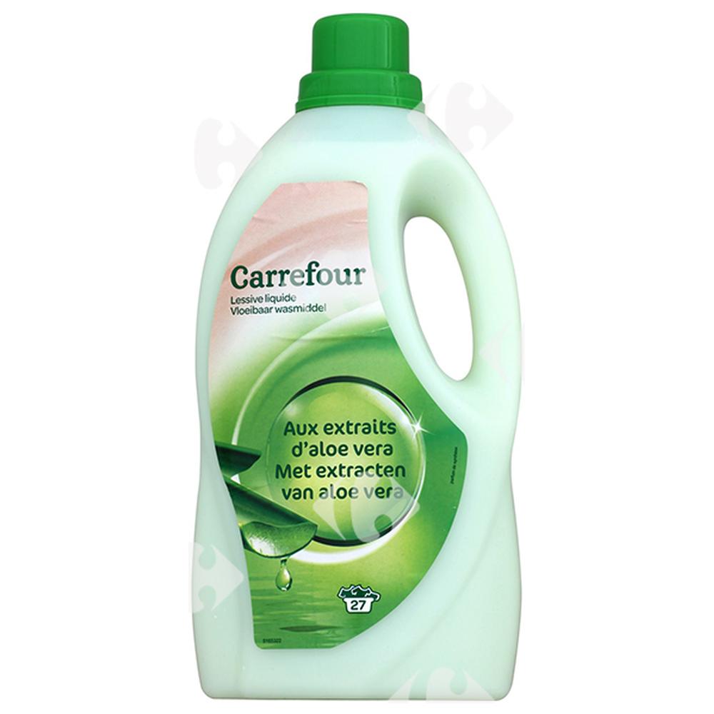 Détergent Lessive Liquide Aloe Vera et Fleurs d'Amande Douce Carrefour 1,85L