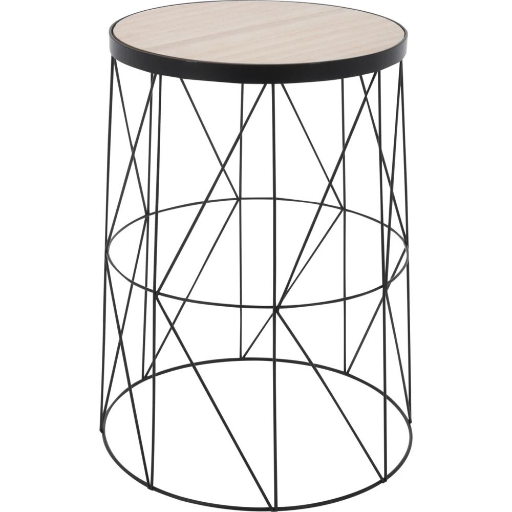 [679734] Table en Métal Noire 28x37 cm