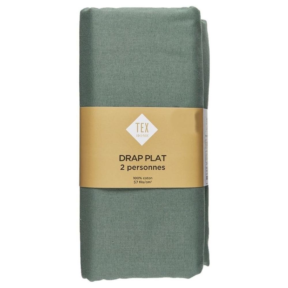[673477] Drap Plat Kaki Tex Home 240x280 cm