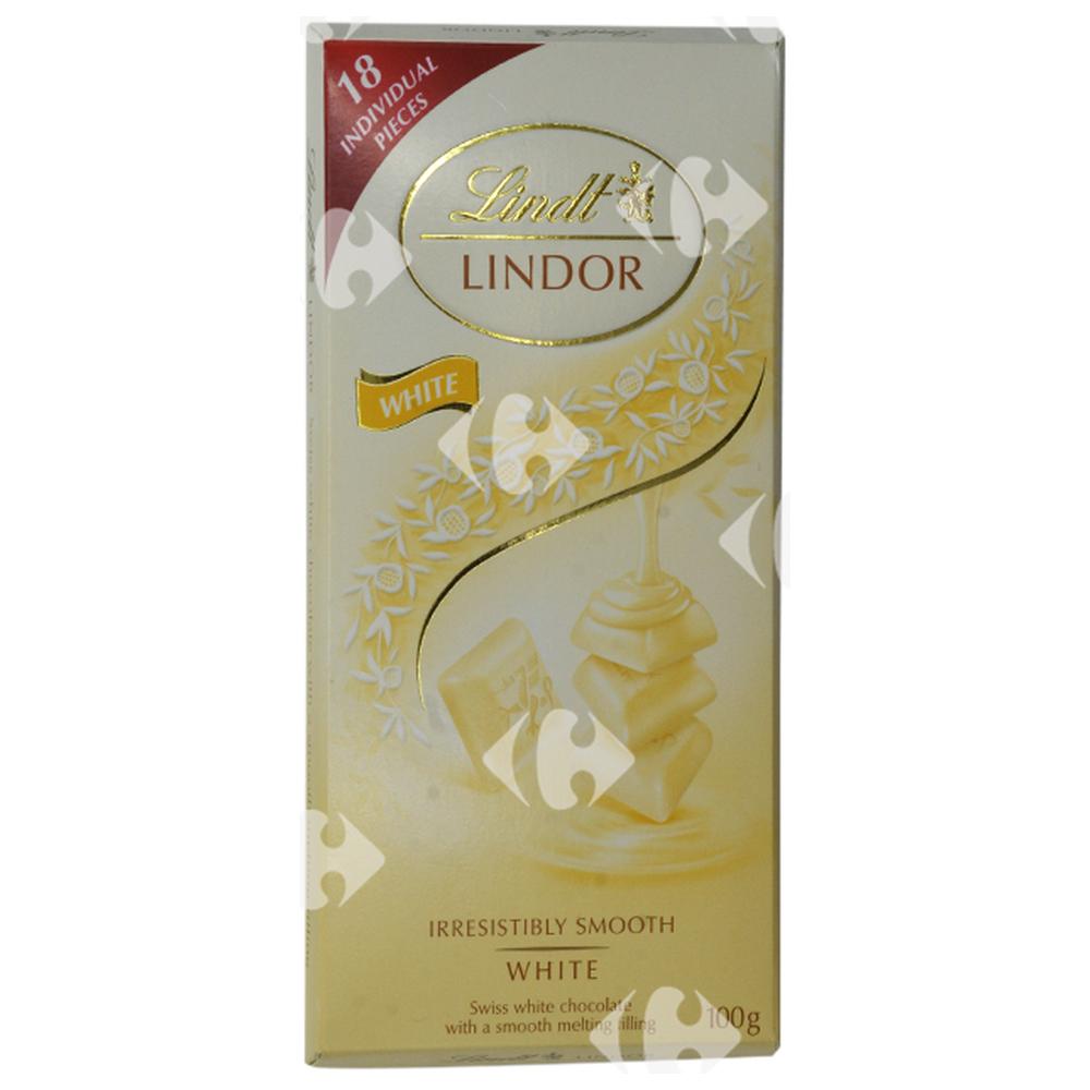 [70871] Tablette de Chocolat Blanc Lindor Lindt 100g
