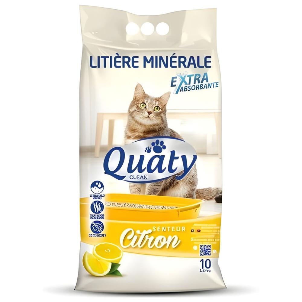 Litière Minérale au Citron pour Chats Quaty 10L
