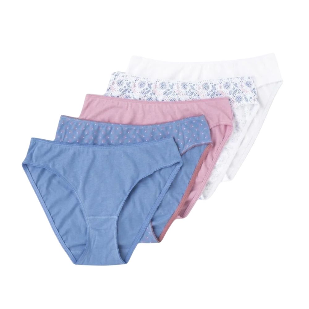 [719566] Lot 5 Slips Femme Fantaisie Denim