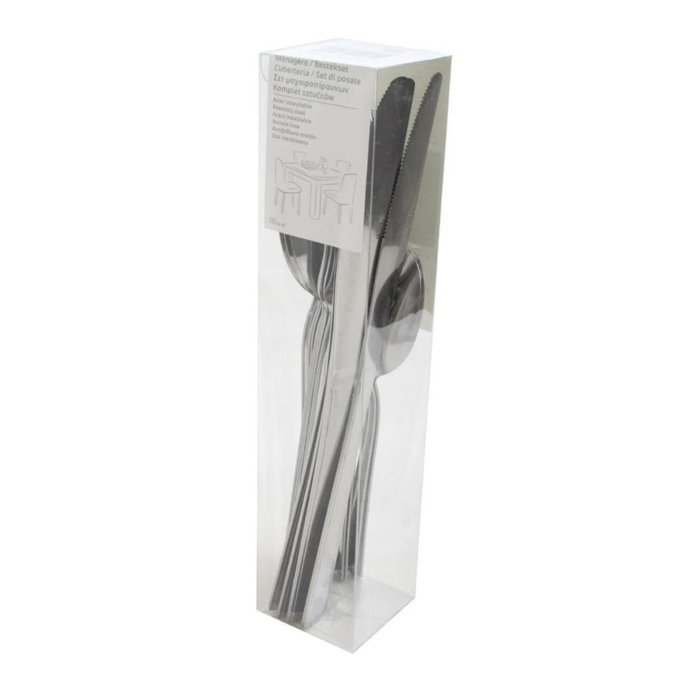 Ménagère Gris en Inox 24 pièces
