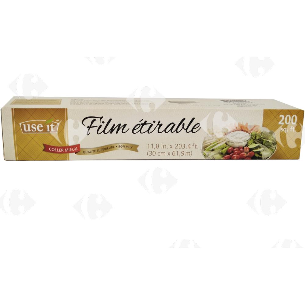 [698175] Film Alimentaire Use It 30cmx61,9m 200 pieds carrés