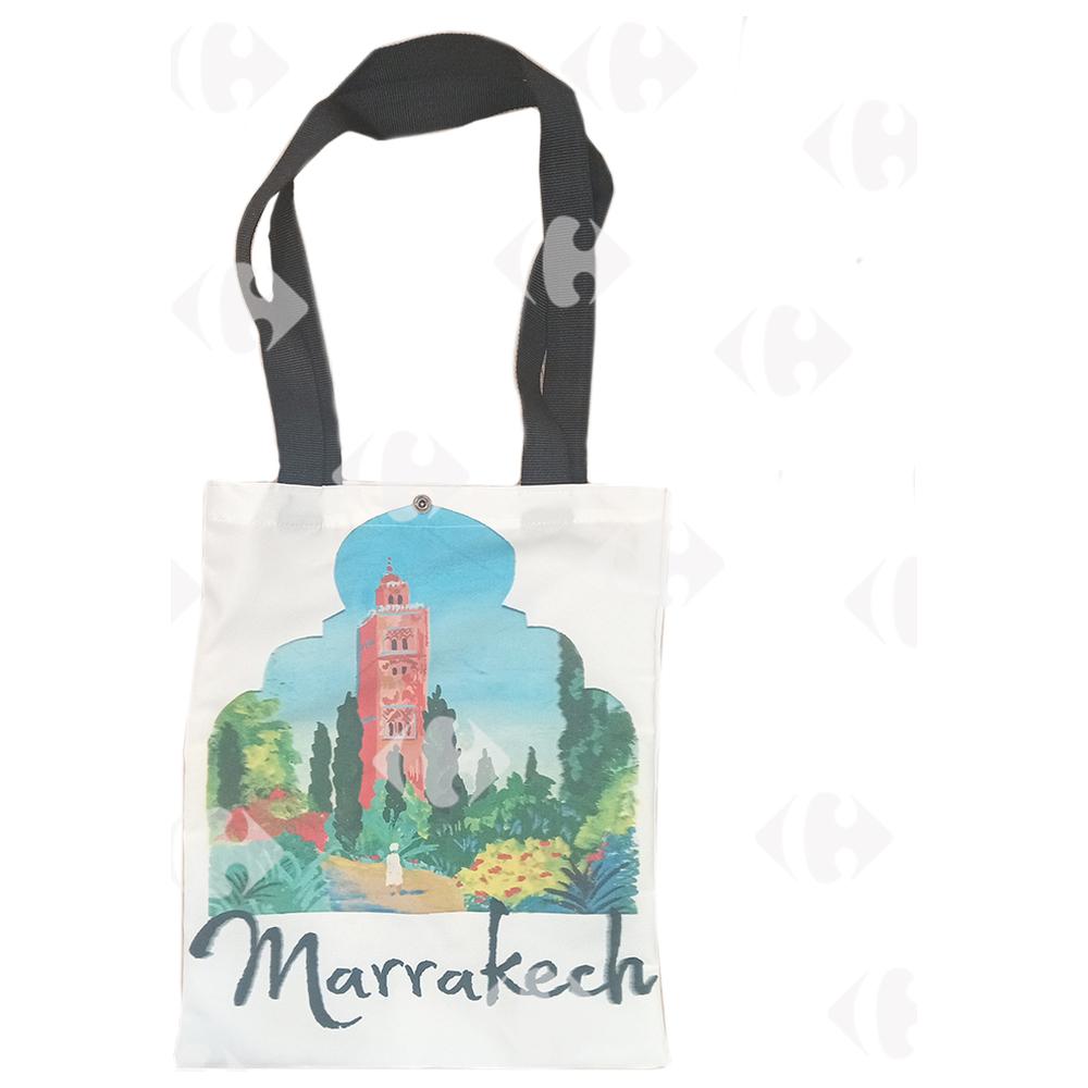 [693491] Tote bag - Sac tissu ville Marrakech 38x32cm