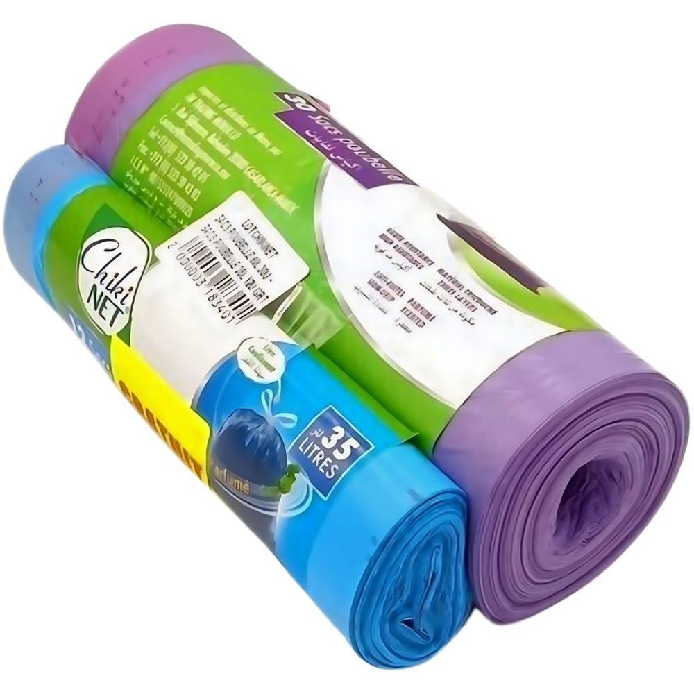 [695183] Lot Sacs Poubelle Parfumés Chikinet 60L (30 sacs) + 12 sacs 35L offerts