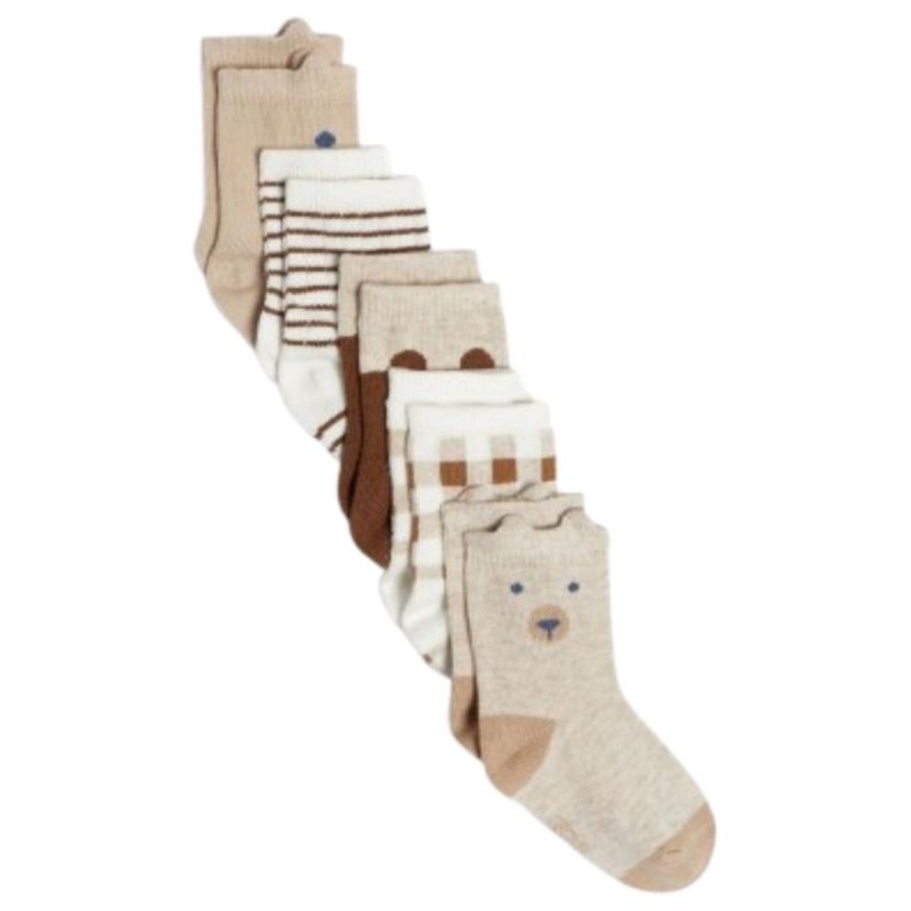 Chaussettes pour Bébé Marron Clair 6 pièces