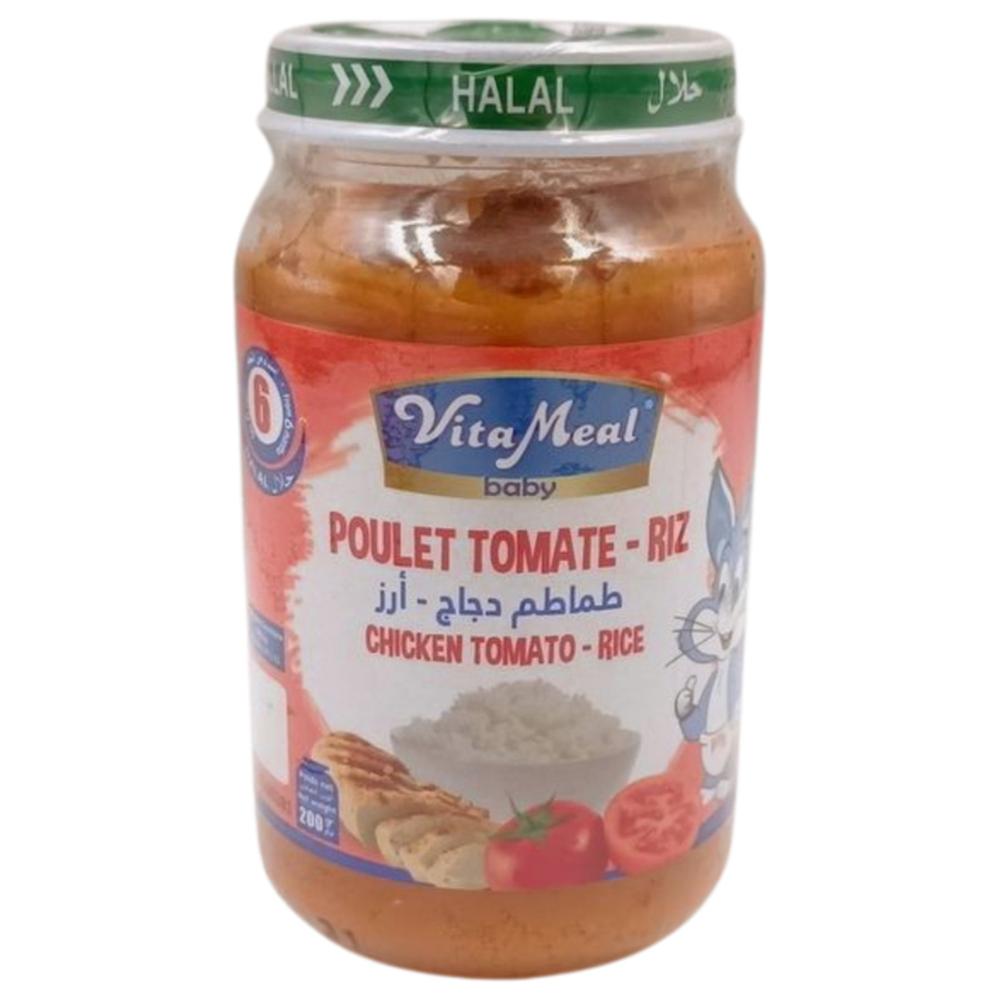 Compote de Poulet Tomate Riz Vitameal 200g.