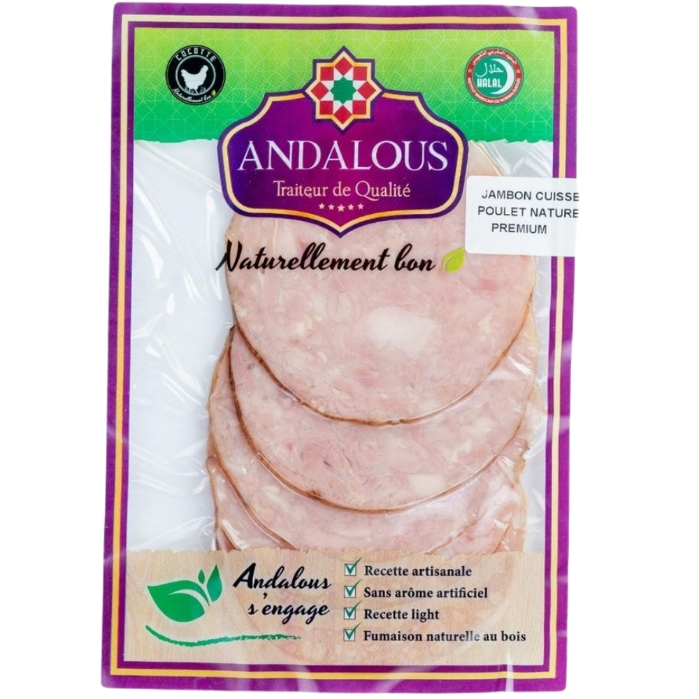 [650097] Jambon de Cuisse Nature Sous Vide - Charcuterie - Andalous 100g