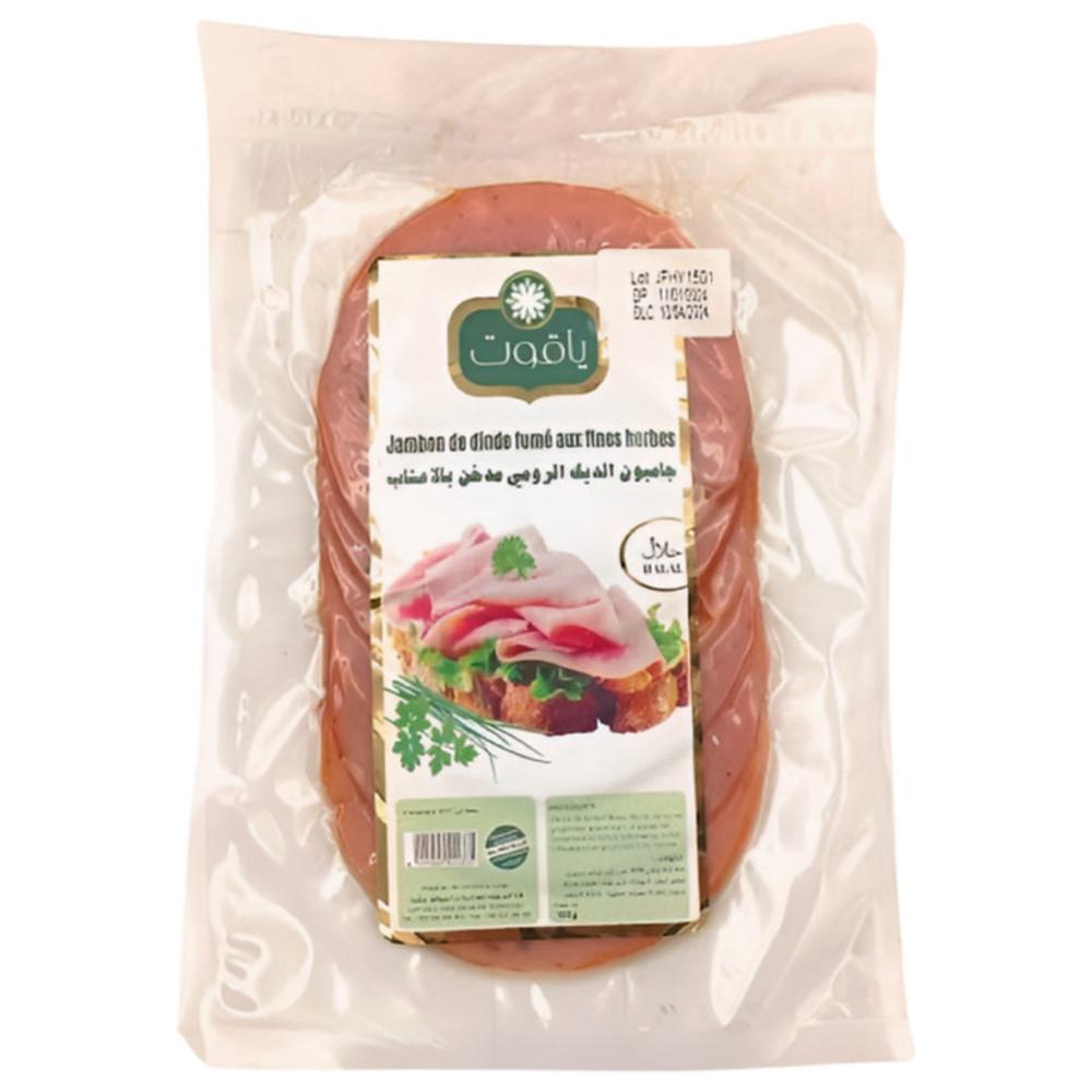 [704974] Jambon de Dinde Fumée aux Fines Herbes Yacout 100g.