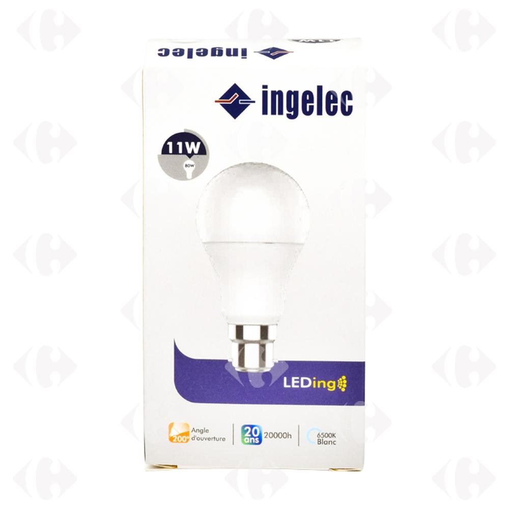 [564247] Lampe Led Filetage A60 11W E27 Lumière Blanche Ingelec