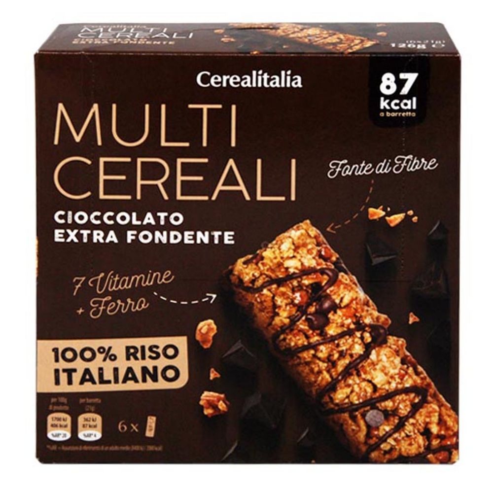 Barre Multicéréale Choco Noir Cerealitalia 126 g