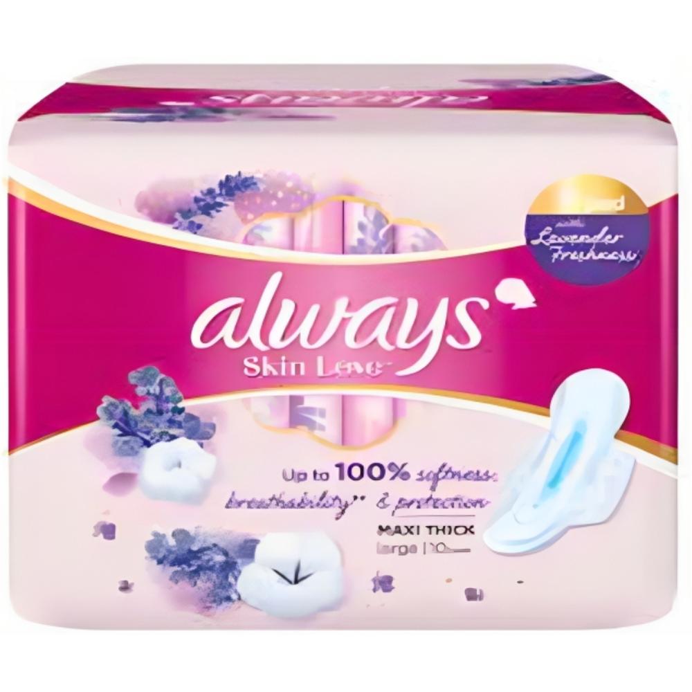 [707837] Serviettes Maxi Épaisse Lavande Always 10 unités