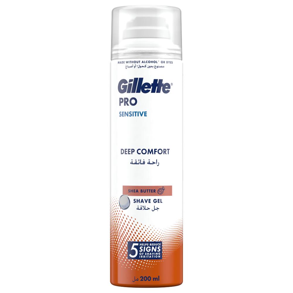 [689249] Gel à Raser Pro Sensitive Deep Comfort à l'Eucalyptus Gillette 200ml