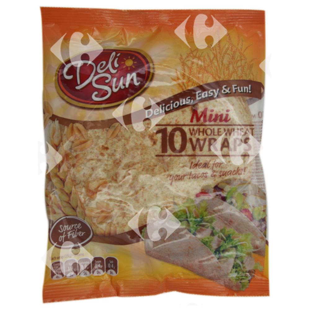 Mini Tortillas de Blé Entier Deli Sun 250g 10 feuilles