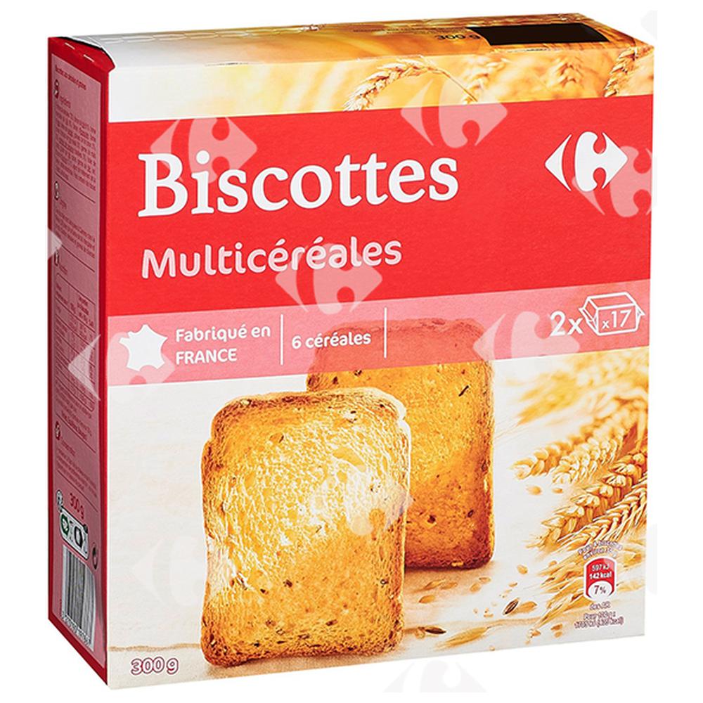 Biscottes Multicéréales Carrefour 300g