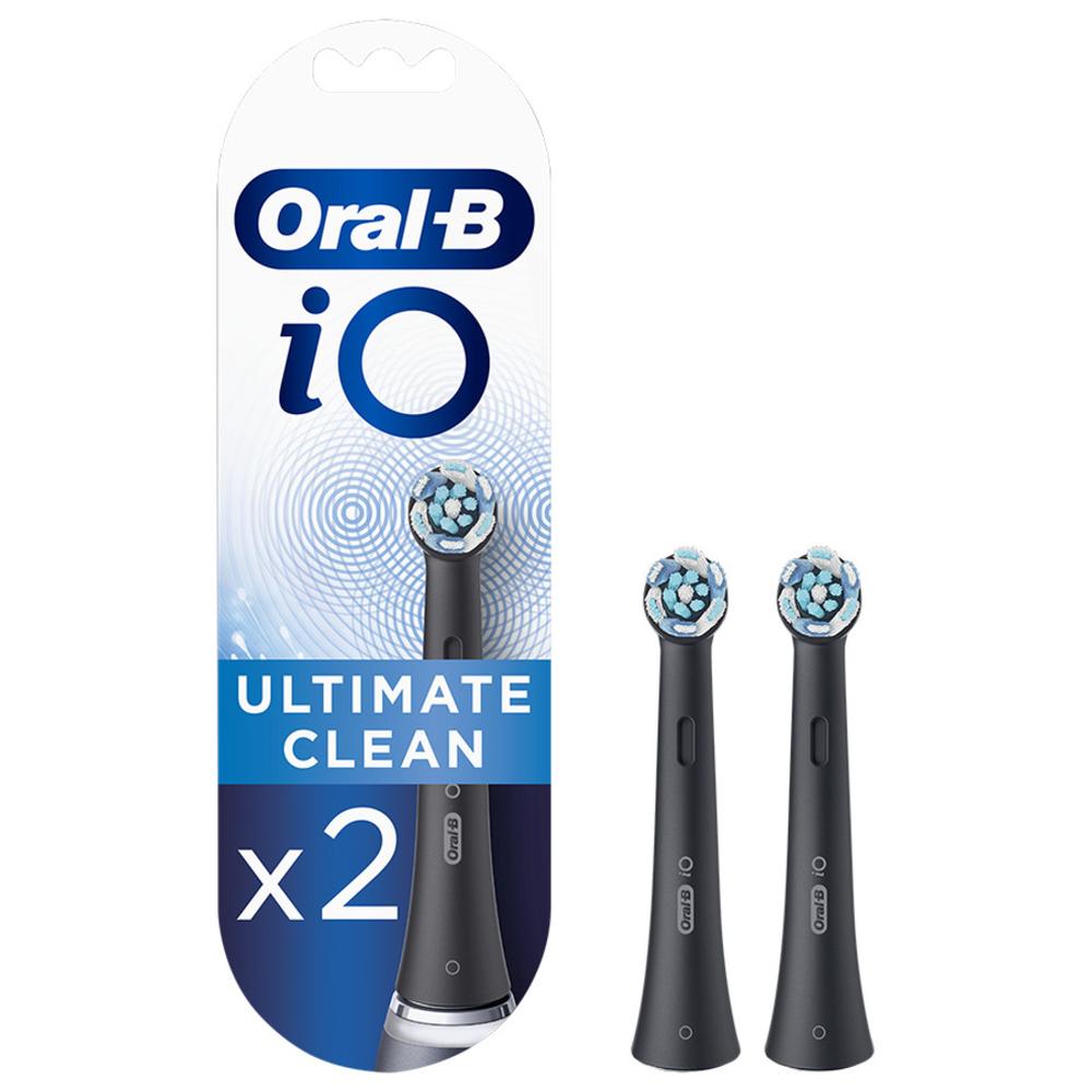 [715933] Recharges Brosse à Dents Electrique Connectée IO Noires Oral B 2 unités