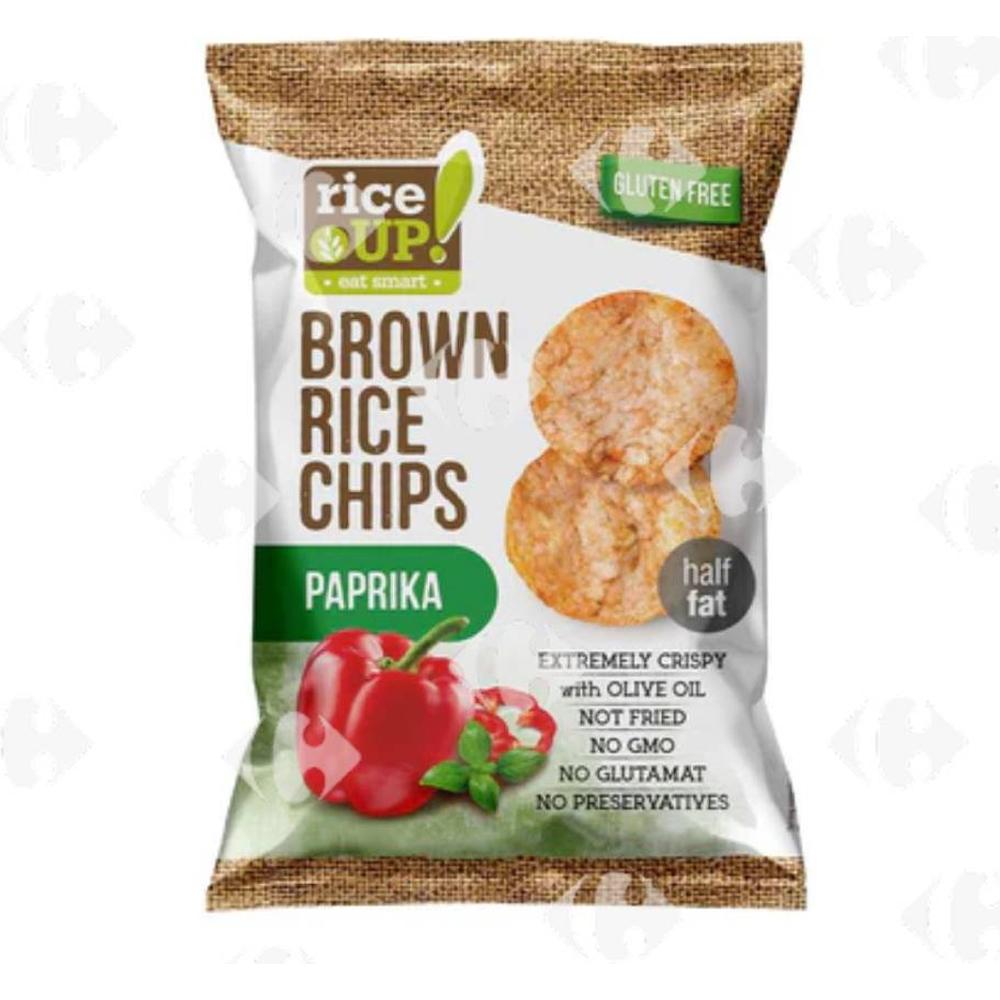Chips de Riz Brun au Paprika Sans Gluten Rice Up 60g