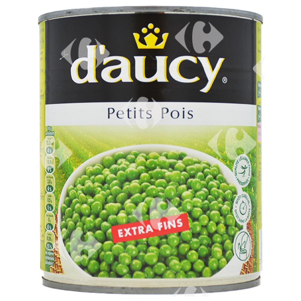 [1627] Conserve de Petits Pois Extra Fins D'Aucy 800g