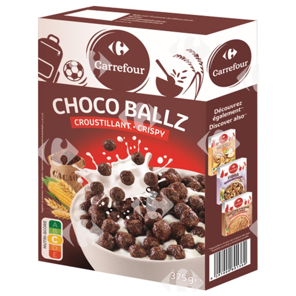 Céréales Boules de Chocolat Choco Ballz Carrefour Kids 375g
