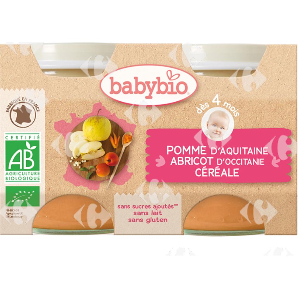 [682966] Pot Pomme Abricot Céréales Babybio 2x130g
