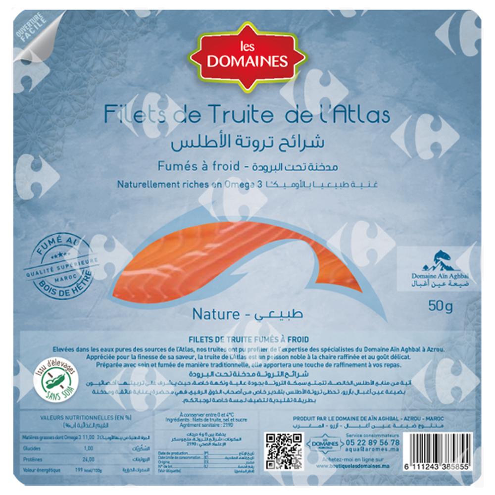 [644694] Filet de Truite Fumée Les Domaines 50G
