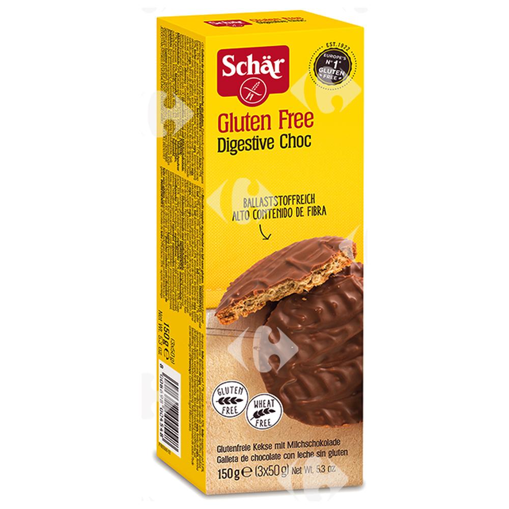 Biscuits Digestive Chocolatés Sans Gluten Schar 150g