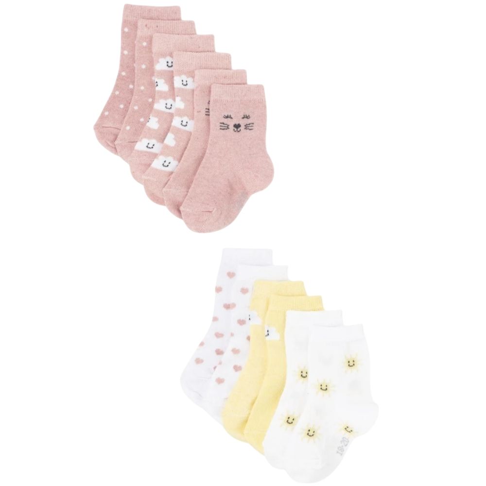 [691546] Chaussette pour Bébé Rose Claire 6 Pièces