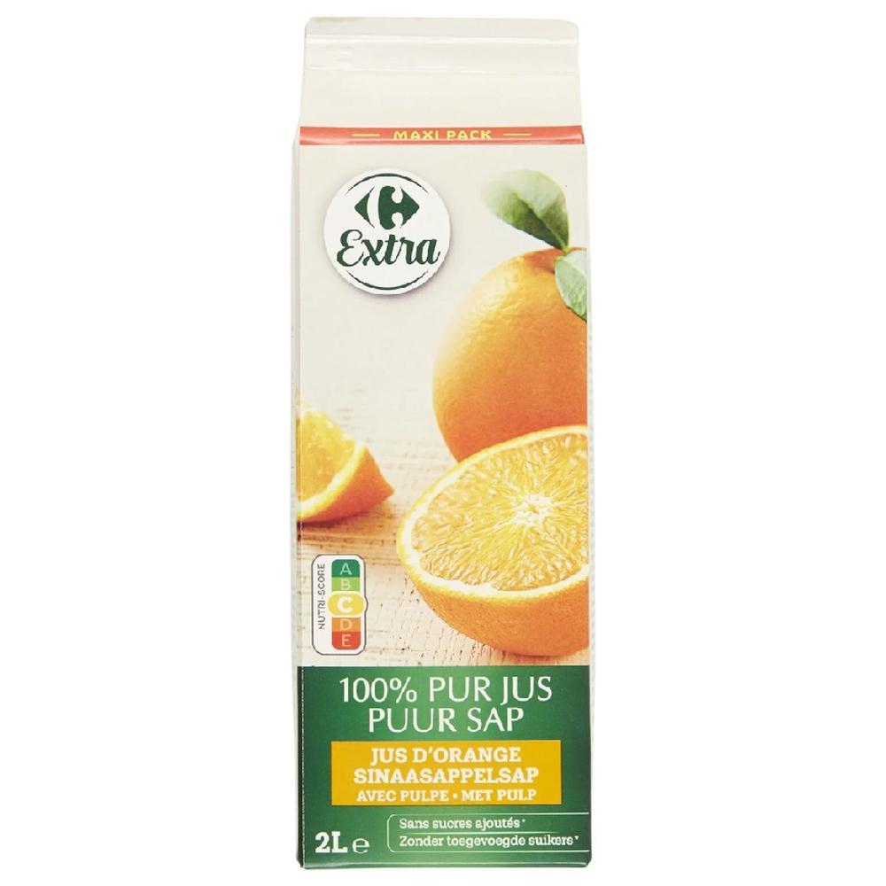Pur Jus d'Orange Pulpé Carrefour 2L