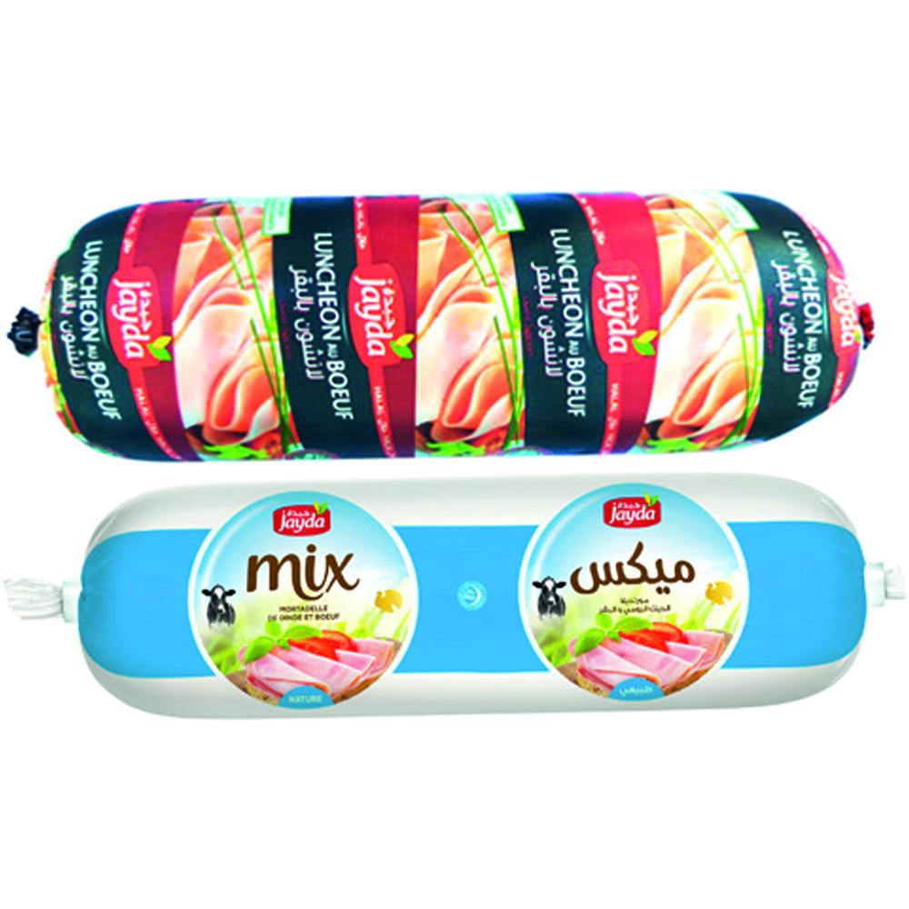 Lot Duo Luncheon-Mortadelle Mix Nature Jayda 2 unités 300g