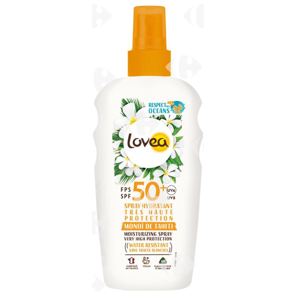 Spray Hydratant Très Haute Protection SPF 50+ Monoï Tahiti Lovea 150ml.