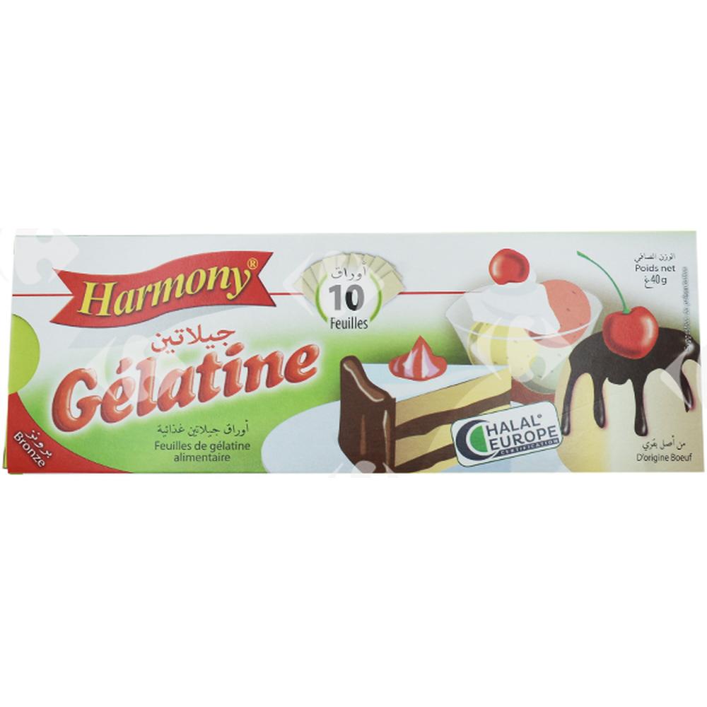 Gélatine Alimentaire Harmony 10 Feuilles