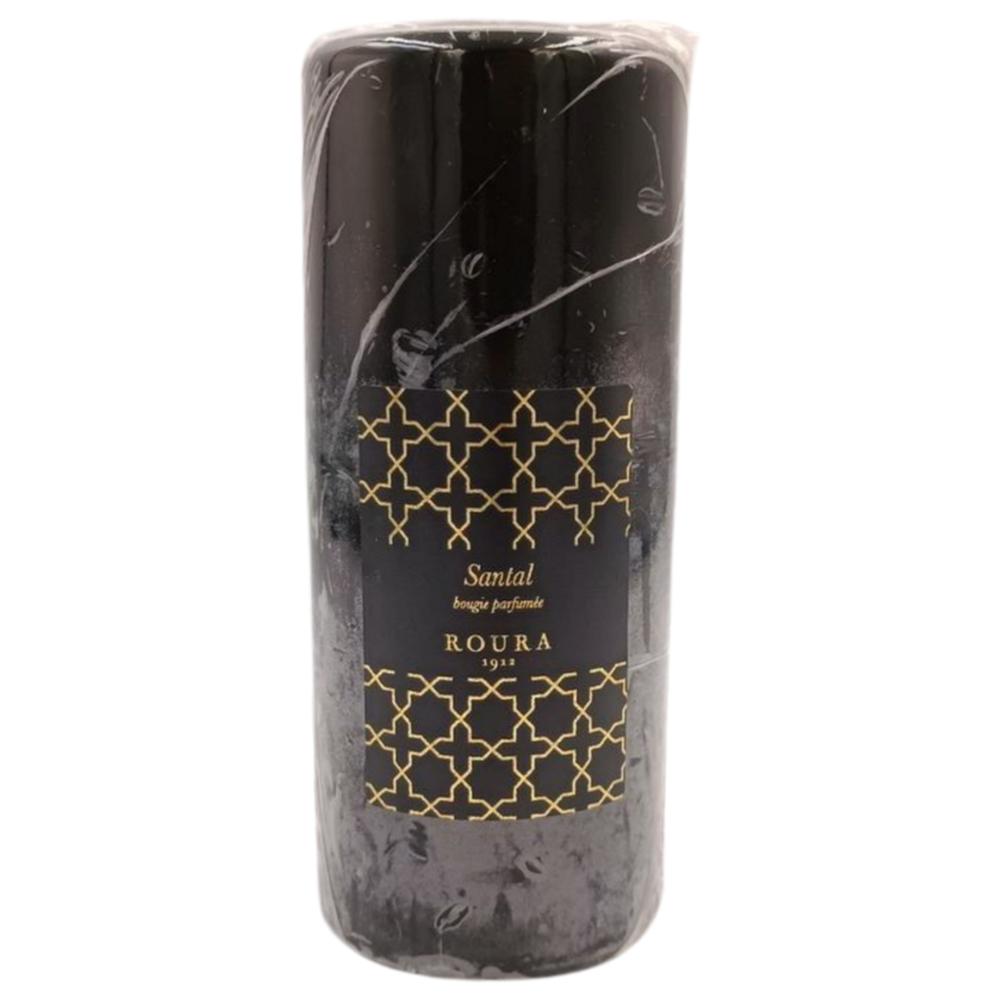 [691908] Bougie Cylindrique Noire Parfumée au Bois de Santal 150x60mm