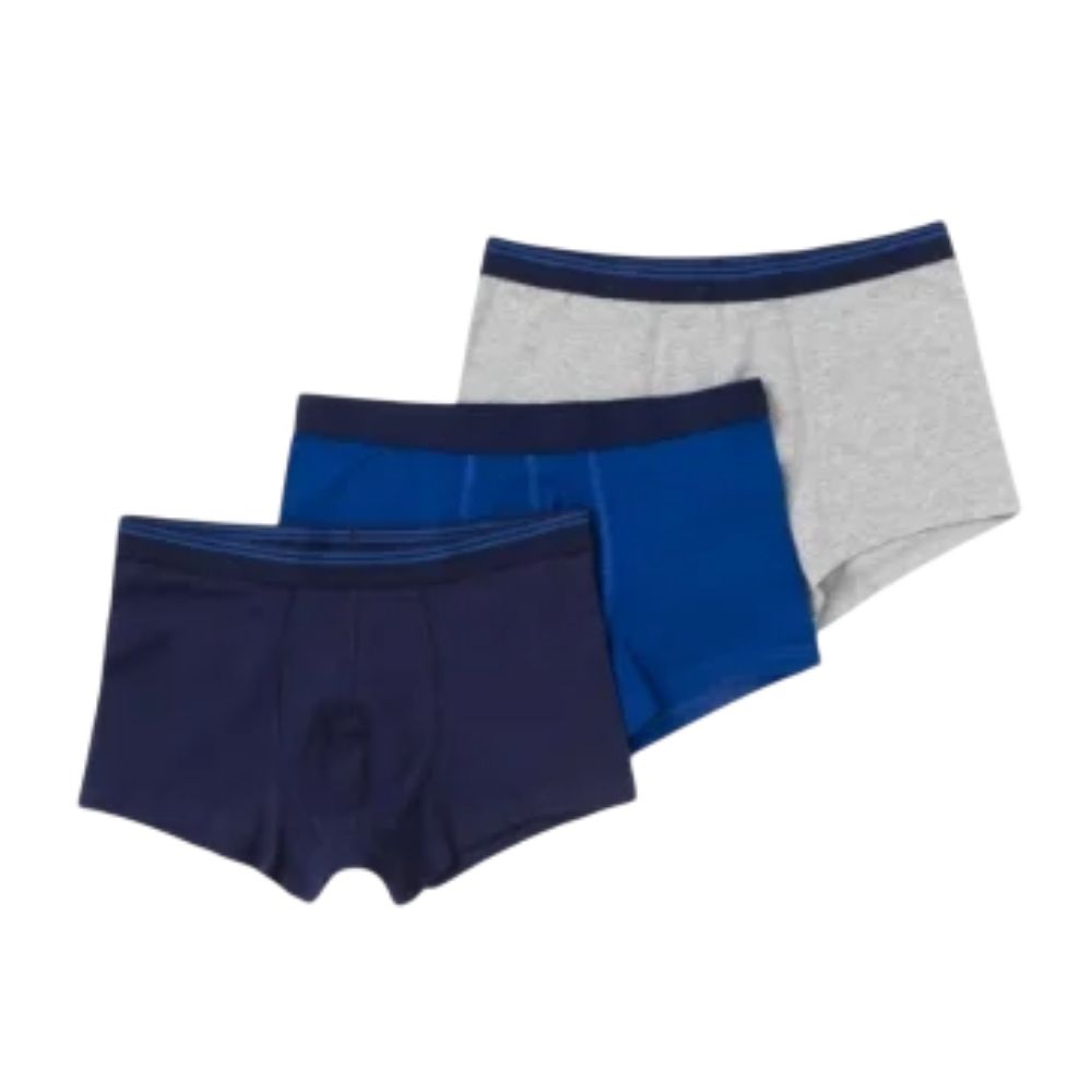 [691591] Lot 3 Boxers Homme Bicolores Kaki