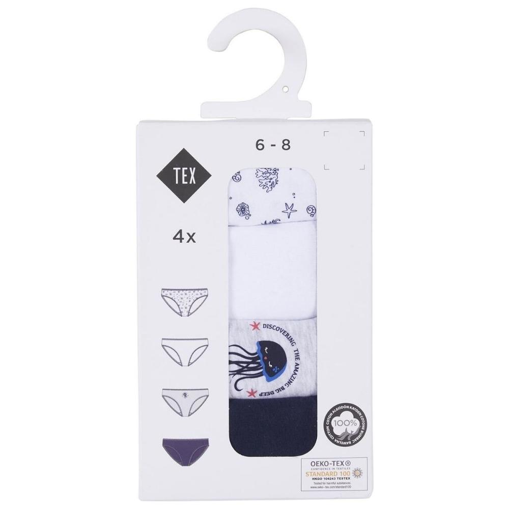 Culotte pour fille Navy Tex Home 4 pièces