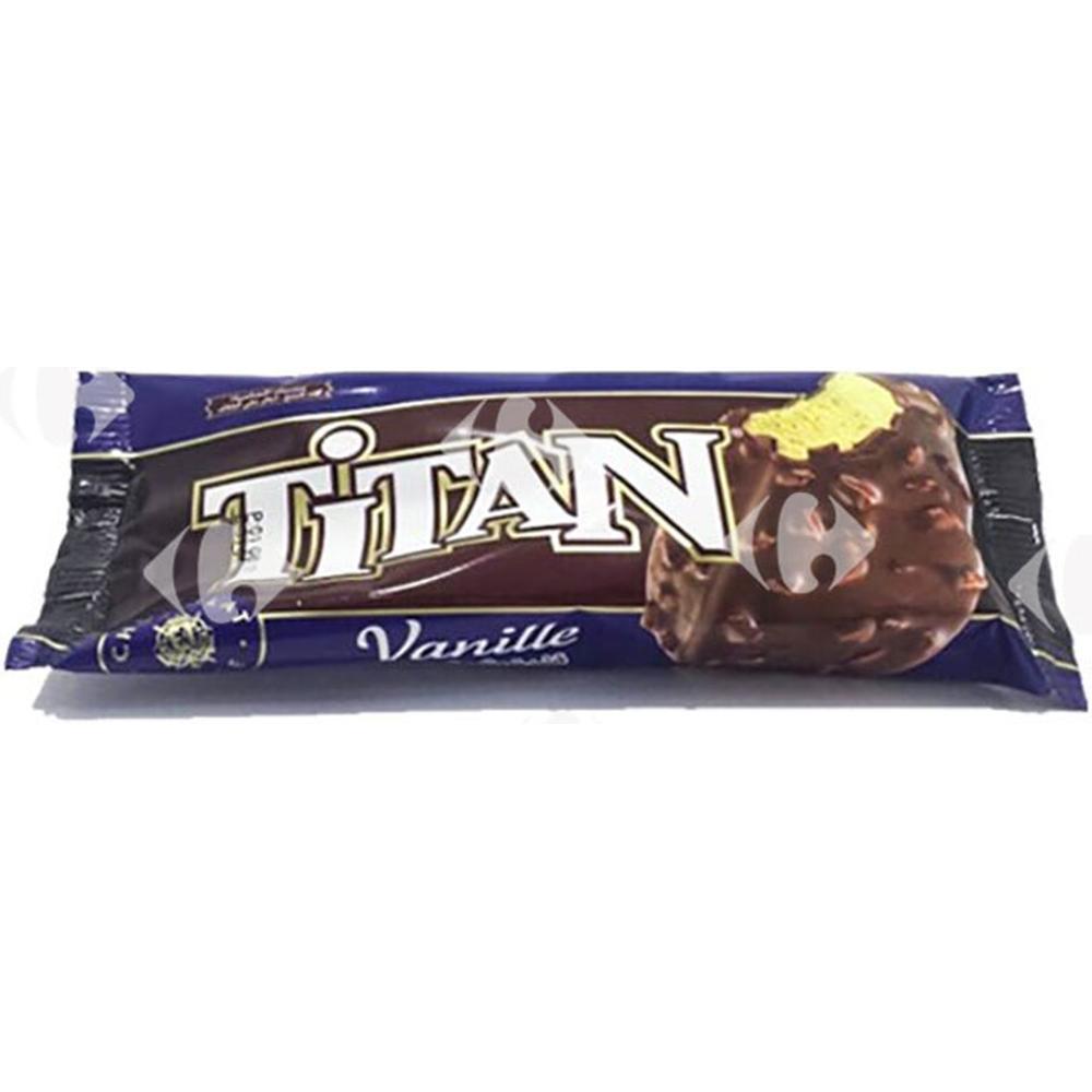 Bâtonnet de Glace Vanille, Chocolat & Amande Titan 120ml.