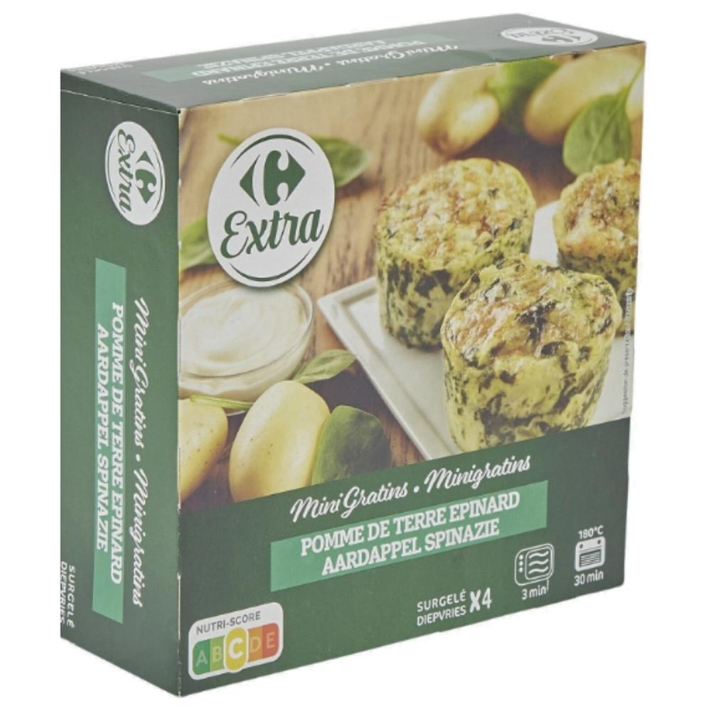 [692263] Gratin Pomme de Terre Épinard Carrefour Extra 4 unités 120g