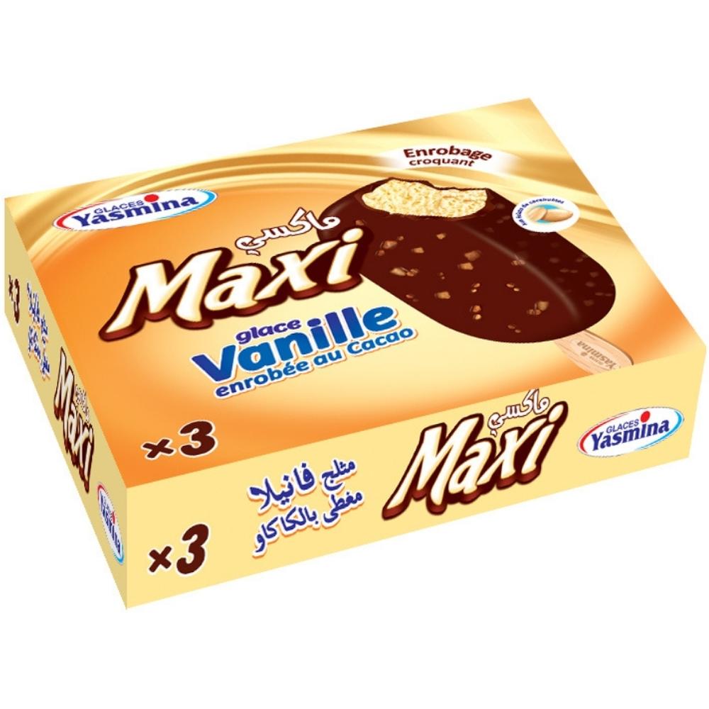 Bâtonnets Glace Maxi Vanille Yasmina 3 unités 80ml.