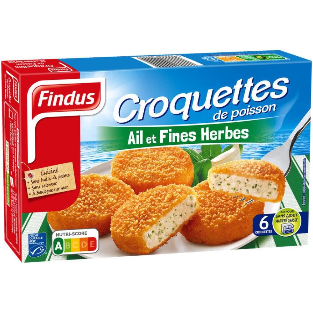 Poisson Pané Croquettes Ail et Fines Herbes Findus 300g 6 pièces