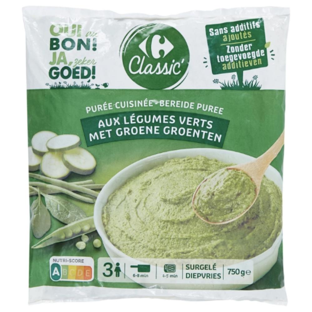 Purée 4 Légumes Verts Carrefour Classic 750g.