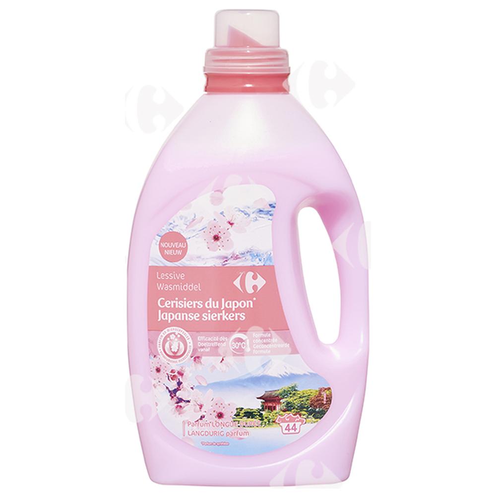 Détergent Lessive Liquide Cerisier du Japon Carrefour 2,2L