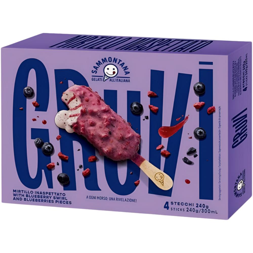 [688780] Sammontana Bâtonnet Gruvi Mirtillo Insapettato 4x60g.