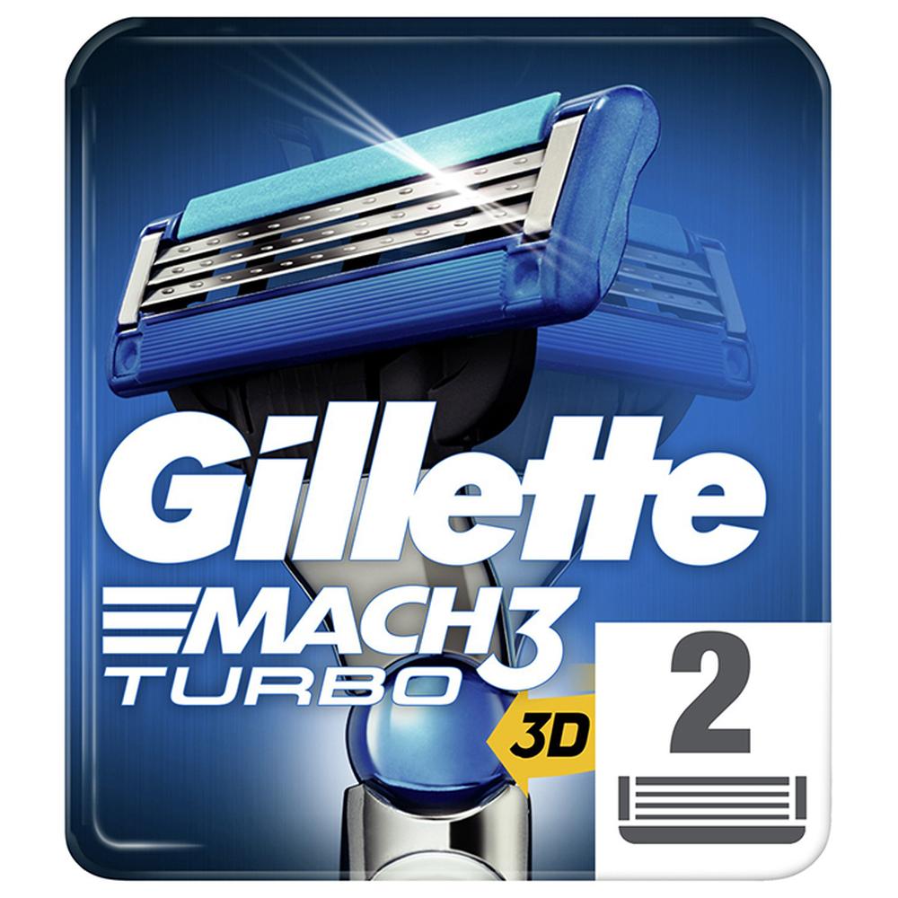 Recharges de lames de rasoir Mach3 Turbo Gillette 2 unités