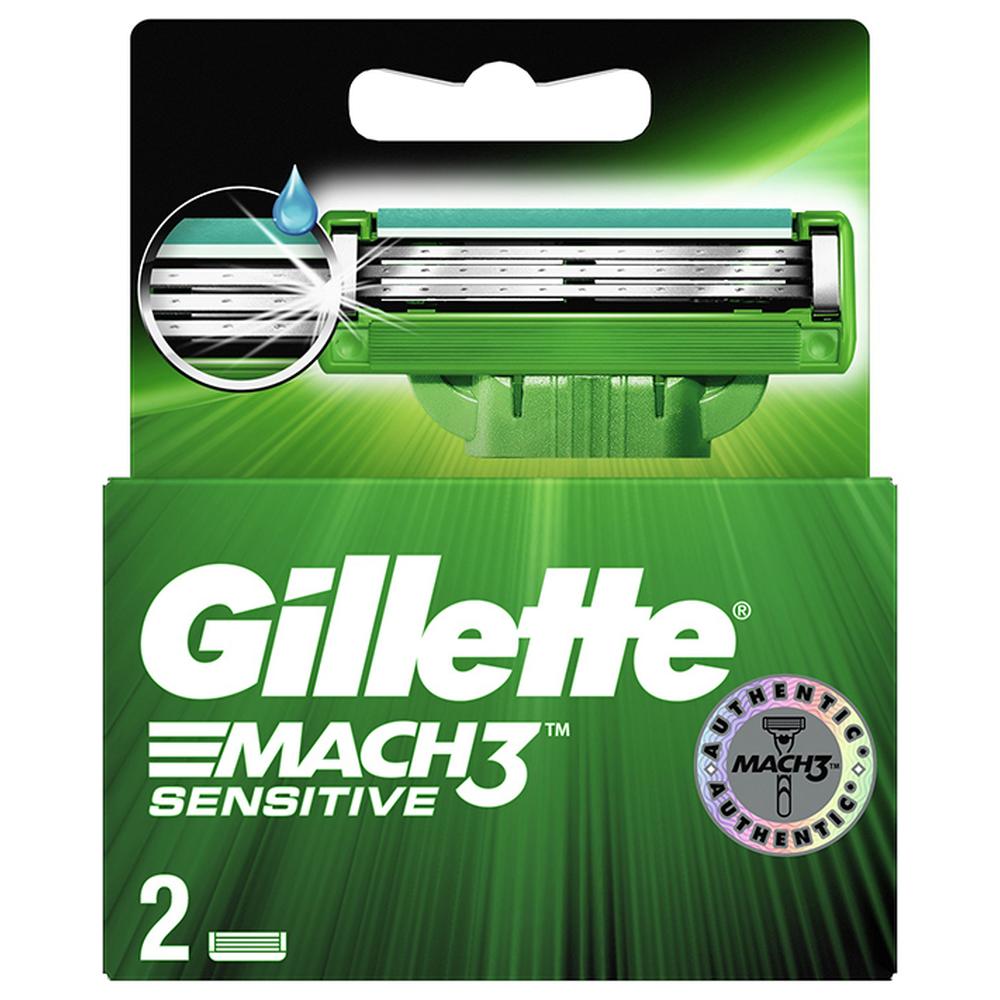 Recharges de lames de rasoir Mach3 Sensitive Gillette 2 unités.