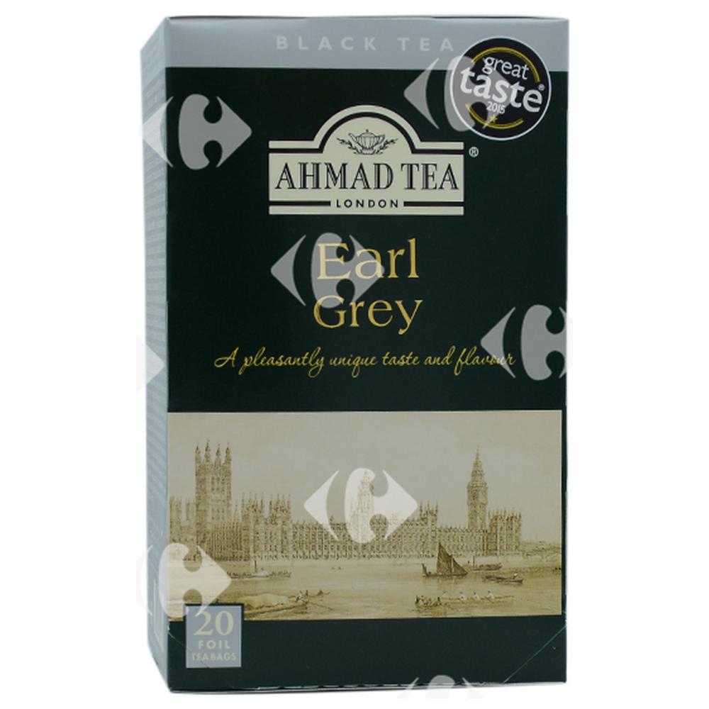 Thé Aromatisé en Sachets Earl Grey Ahmad Tea 20 sachets.