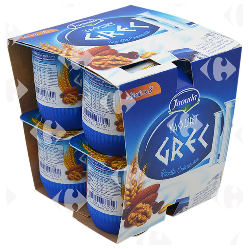 Pack Yaourt Brassé Muesli Grec Jaouda 8x110g.